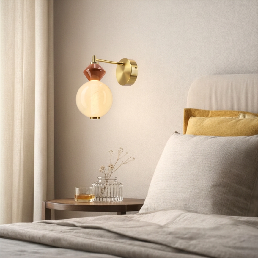 LED-Wandleuchte FLORES LED/7W/230V gold/braun