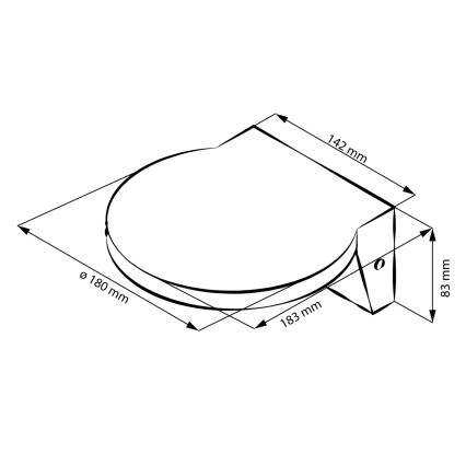 LED-Wandleuchte für Außenbereiche TESA LED/10W/230V IP54 schwarz