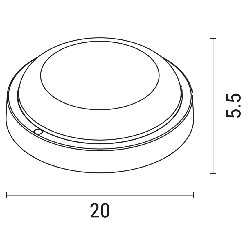 LED-Wandleuchte für den Außenbereich BULKHEAD LED/18W/230V 3000K IP54 schwarz