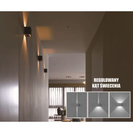 LED-Wandleuchte für den Außenbereich KREON 2xLED/3W/230V IP54 4000K schwarz