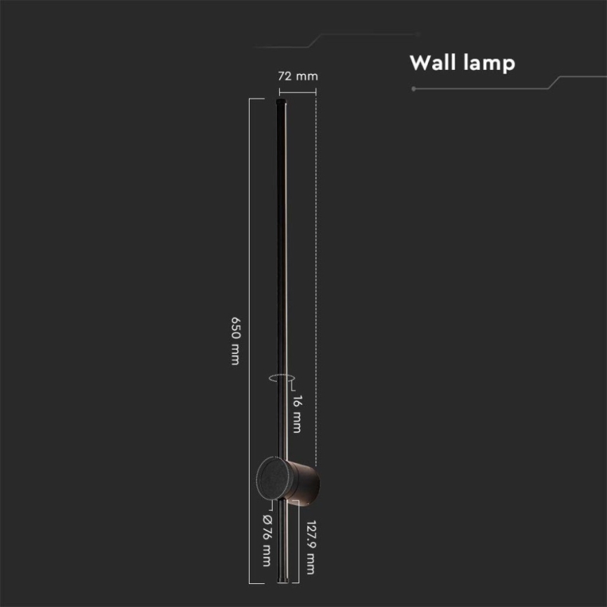 LED-Wandleuchte für den Außenbereich LED/12W/230V 3000K IP65 schwarz