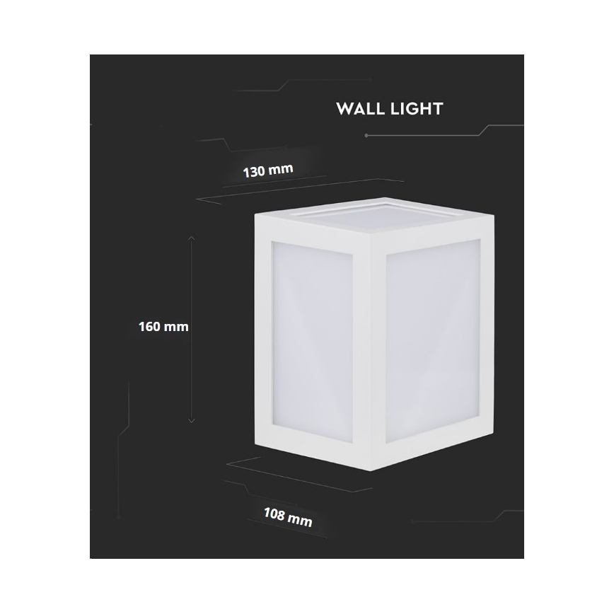 LED-Wandleuchte für den Außenbereich LED/12W/230V 3000K IP65 weiß