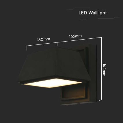 LED-Wandleuchte für den Außenbereich LED/15W/230V IP65 3000K schwarz