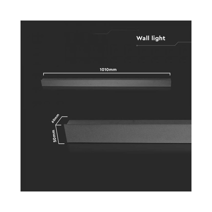 LED-Wandleuchte für den Außenbereich LED/16W/230V 4000K IP65 schwarz