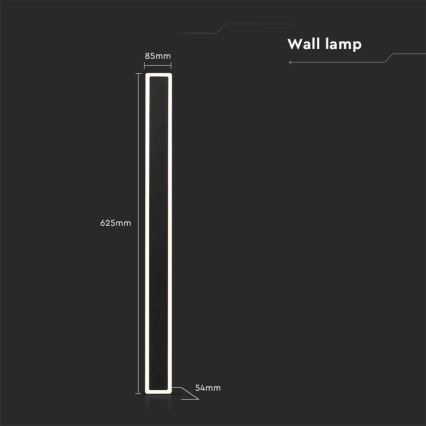 LED-Wandleuchte für den Außenbereich LED/17W/230V 3000K IP65 schwarz