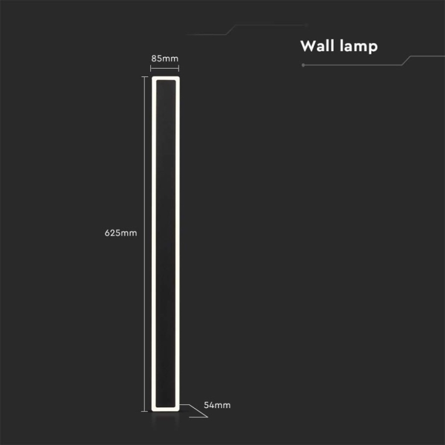 LED-Wandleuchte für den Außenbereich LED/17W/230V 3000K IP65 schwarz