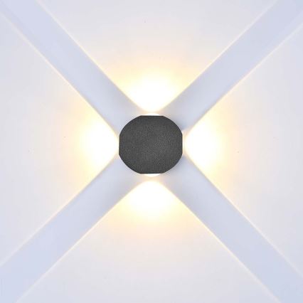 LED-Wandleuchte für den Außenbereich LED/4W/230V 3000K IP54 schwarz