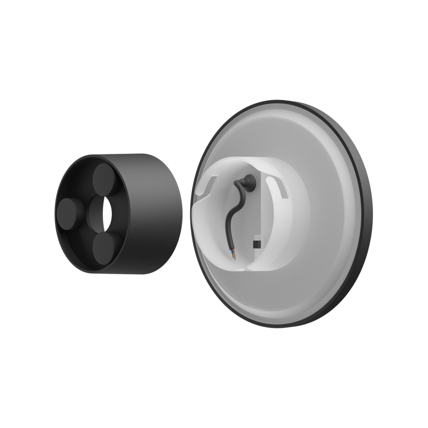 LED-Wandleuchte für den Außenbereich PIATTA LED/12W/230V 3000/4000/6000K d 18 cm IP44 schwarz