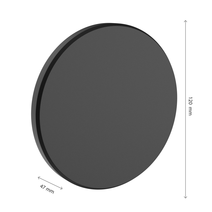 LED-Wandleuchte für den Außenbereich PIATTA LED/12W/230V 3000/4000/6000K d 18 cm IP44 schwarz