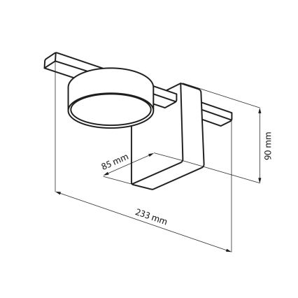 LED-Wandleuchte JOY 1xGX53/6W/230V schwarz