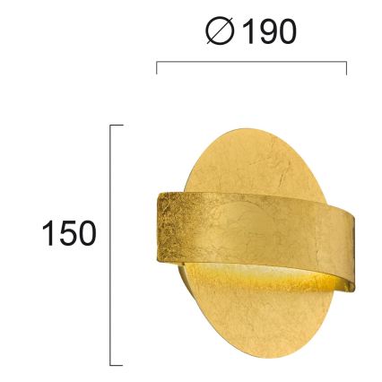 LED-Wandleuchte KOBEN LED/11W/230V, gold