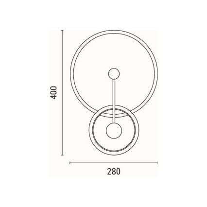 LED-Wandleuchte LED/15W/230V 3000K