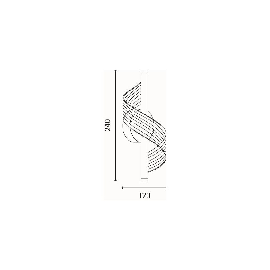 LED-Wandleuchte LED/8W/230V 3000K golden