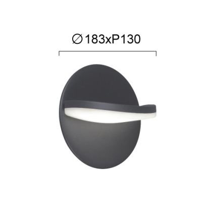 LED-Wandleuchte LETTY LED/16W/230V Anthrazit