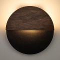 LED-Wandleuchte LUNA LED/7W/230V d 26 cm schwarz/braun