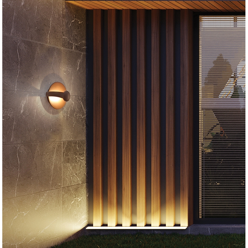 LED-Wandleuchte MAYORKA LED/12W/230V braun