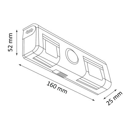 LED Wandleuchte mit Sensor LED/3xAA/4,5V