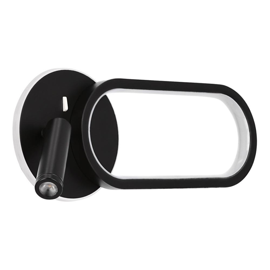 LED-Wandleuchte MONET LED/13W/230V + LED/2W 3000/4000/6000K schwarz