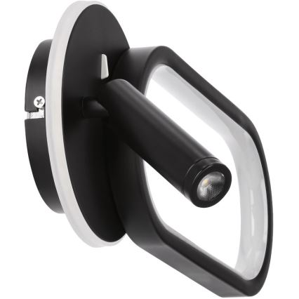 LED-Wandleuchte MONET LED/13W/230V + LED/2W 3000/4000/6000K schwarz