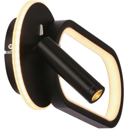 LED-Wandleuchte MONET LED/13W/230V + LED/2W 3000/4000/6000K schwarz