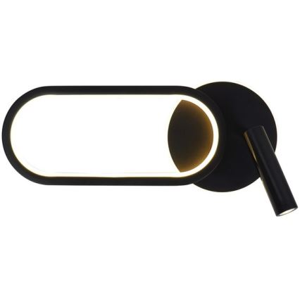 LED-Wandleuchte MONET LED/13W/230V + LED/2W 3000/4000/6000K schwarz
