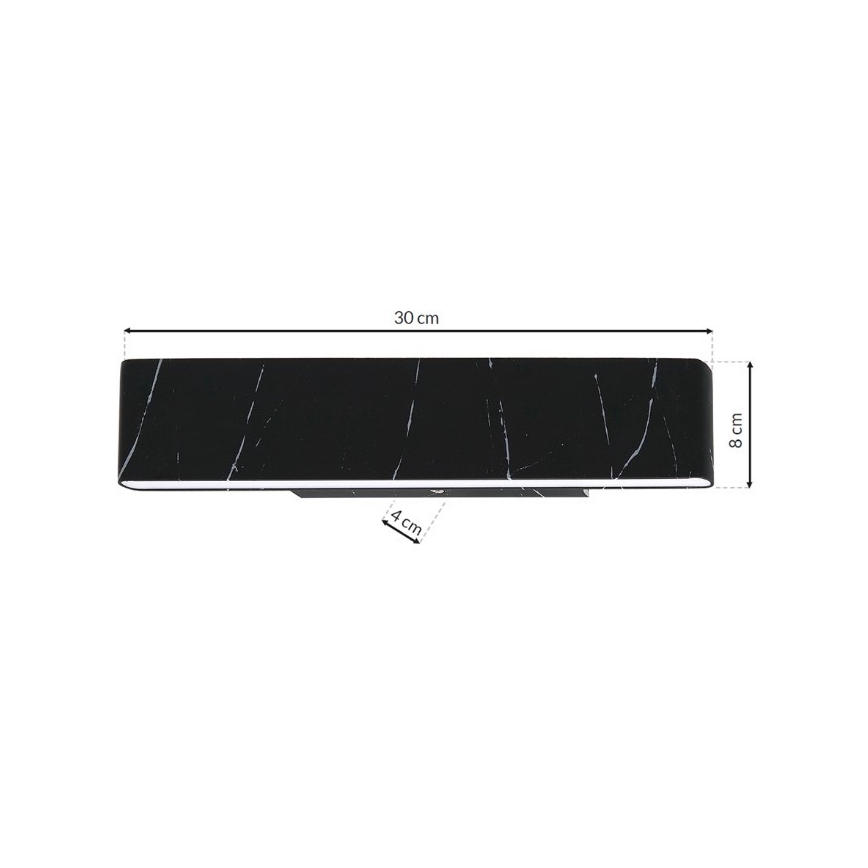LED-Wandleuchte PIERCE LED/12W/230V 30 cm schwarz
