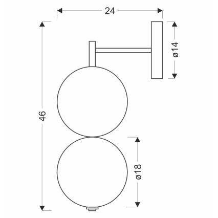 LED-Wandleuchte PLAYA LED/10W/230V, schwarz