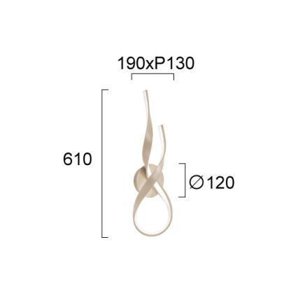 LED-Wandleuchte RIBBON LED/21W/230V beige