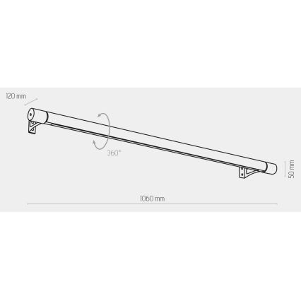 LED-Wandleuchte ROLLO LED/30W/230V Holz