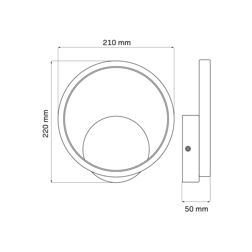 LED-Wandleuchte ROMAN LED/11,5W/230V 4000K schwarz