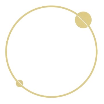 LED Wandleuchte SATURNO LED/46W/230V Ø 80 cm IP44 gold