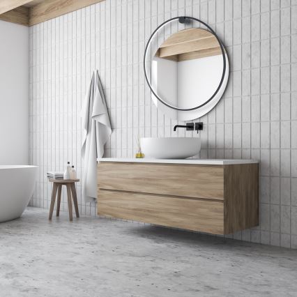 LED-Wandleuchte SATURNO LED/46W/230V Ø 80 cm IP44 schwarz