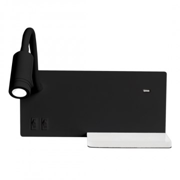 LED-Wandleuchte SHELF LED/4W+LED/5W+LED/2W/230V schwarz