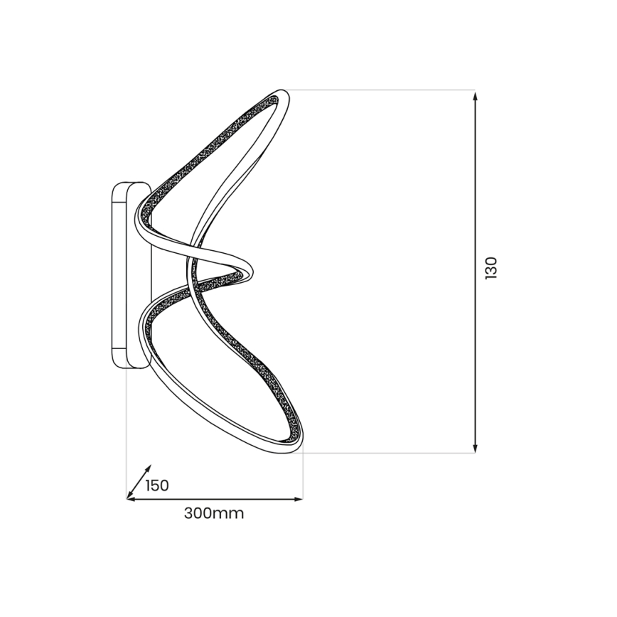 LED-Wandleuchte TESORO LED/15W/230V schwarz