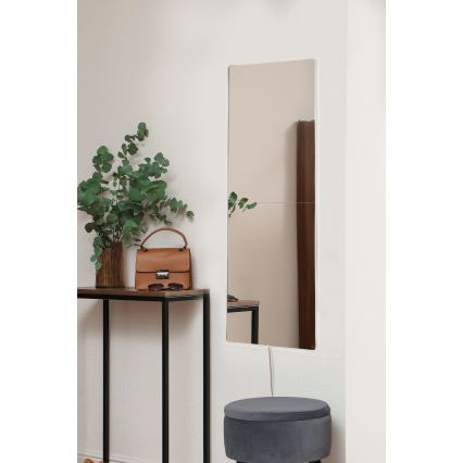 LED Wandleuchte mit Spiegel und Hintergrundbeleuchtung RECTANGULAR 80x20 cm Weiß