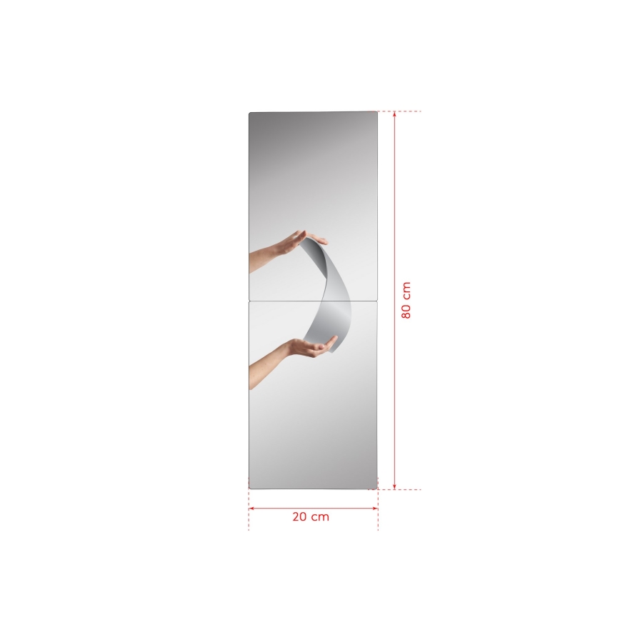 LED Wandleuchte mit Spiegel und Hintergrundbeleuchtung RECTANGULAR 80x20 cm Weiß