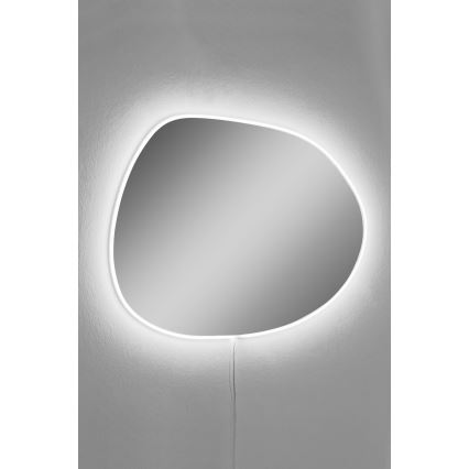 LED-Wandspiegel mit Hintergrundbeleuchtung PIAGO 46x60 cm weiß