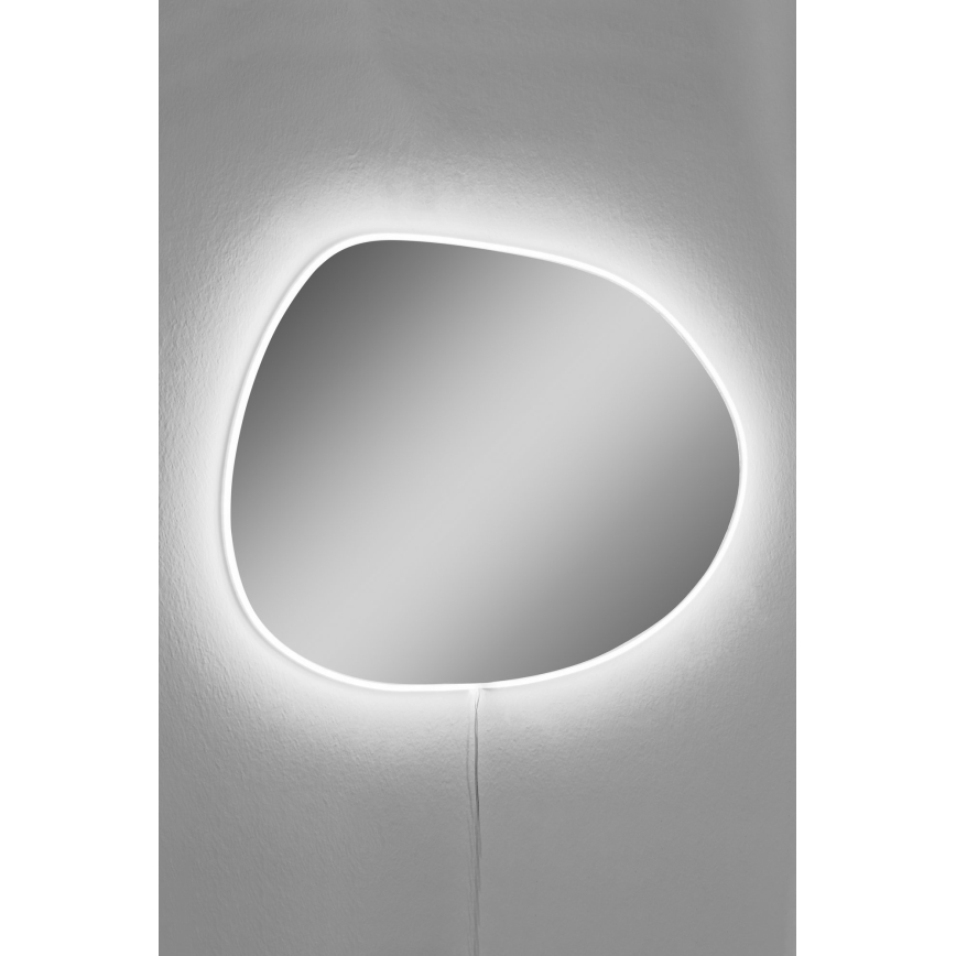 LED-Wandspiegel mit Hintergrundbeleuchtung PIAGO 46x60 cm weiß