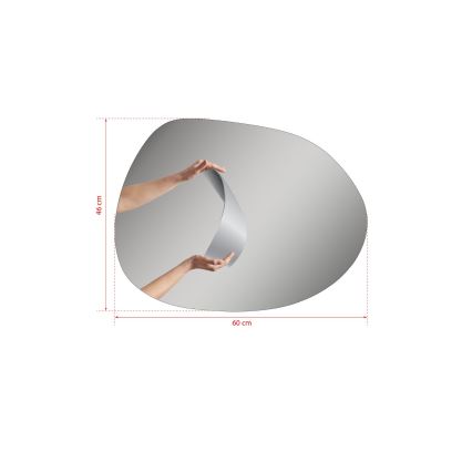 LED-Wandspiegel mit Hintergrundbeleuchtung PIAGO 46x60 cm weiß