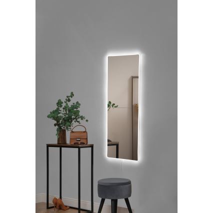 LED-Wandspiegel mit Hintergrundbeleuchtung RECTANGULAR 80x20 cm weiß