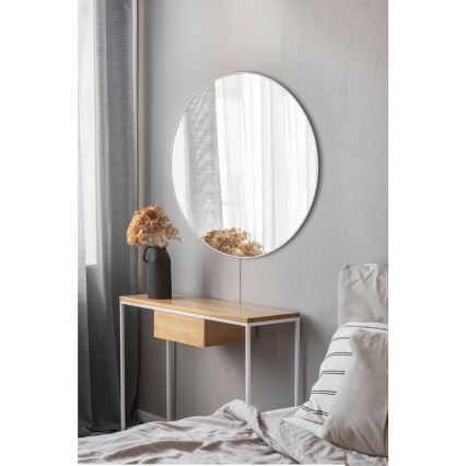 LED-Wandspiegel mit Hintergrundbeleuchtung ROUND d 60 cm weiß
