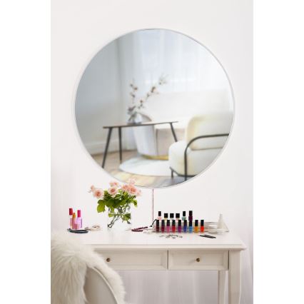 LED-Wandspiegel mit Hintergrundbeleuchtung ROUND d 60 cm weiß