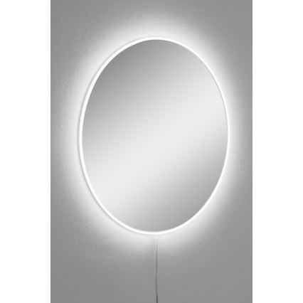 LED-Wandspiegel mit Hintergrundbeleuchtung ROUND d 60 cm weiß