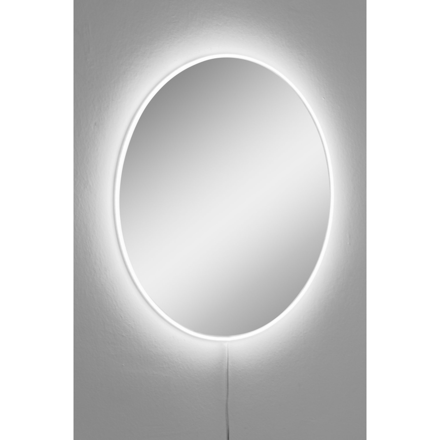 LED-Wandspiegel mit Hintergrundbeleuchtung ROUND d 60 cm weiß