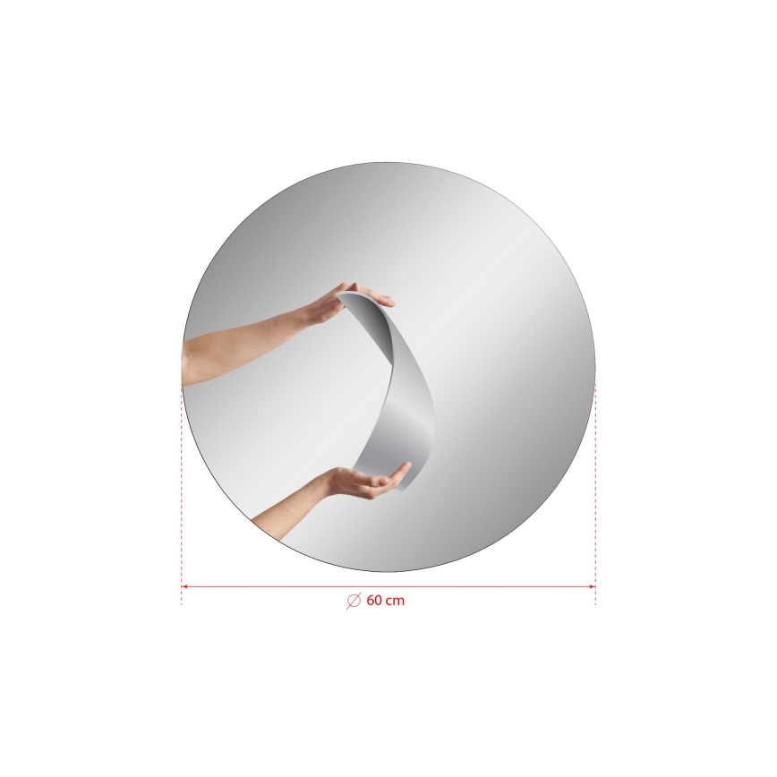 LED-Wandspiegel mit Hintergrundbeleuchtung ROUND d 60 cm weiß
