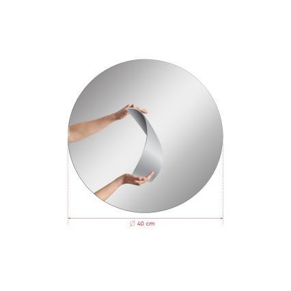 LED-Wandspiegel mit Beleuchtung ROUND Ø 40 cm Weiß