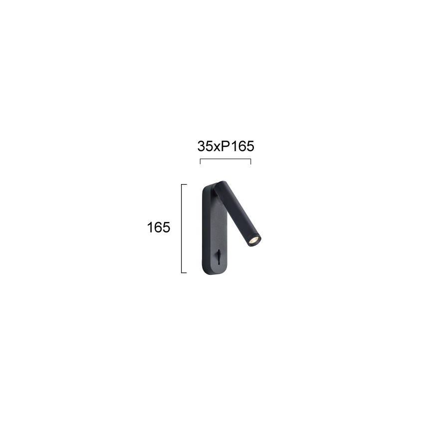 LED-Wandspot ABRIEL LED/6W/230V, schwarz