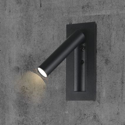 LED-Wandspot LED/2W/230V 3000K schwarz
