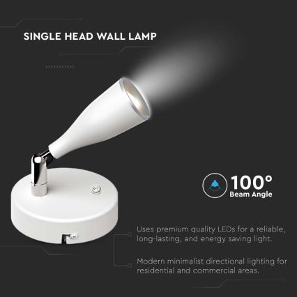 LED Wandspot LED/4,5W/230V 3000K weiß