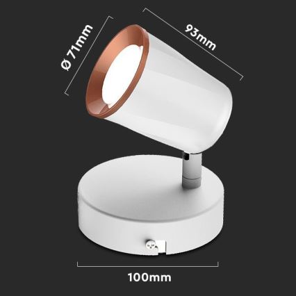 LED Wandspot LED/5W/230V 4000K weiß